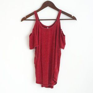 NWT Z SUPPLY Red Cold Shoulder Tee